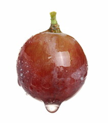 Fresh cardinal grape isolated on white background with clipping path
