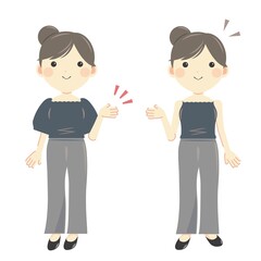 どうぞ 女性 全身・夏服（半袖・キャミソール）