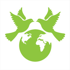 green world peace day vector