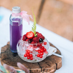 strawberry  and fresh berries soda Drink