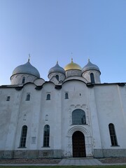 Fototapeta na wymiar White russian orthodox church