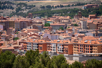 Aerial view of the city of Teruel in Spain