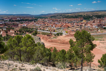 Fototapeta na wymiar Aerial view of the city of Teruel in Spain