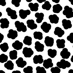 Fototapeta premium Abstract black and white background. Seamless pattern with animals print for wallpaper, web page, textures, card, postcard, faric, textile. Ornament of stylized skin. Decorative vector illustration.