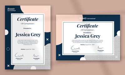Beauty Class Certificate Template