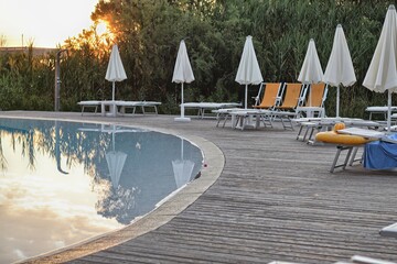 Swimming pool at beach resort