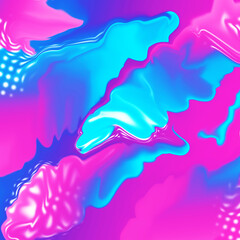 Modern blue and pink trendy background with deep gradients and vibrant colors. Futuristic wet liquid and fluid simplistic design.