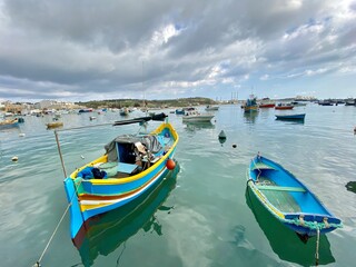 Marsaxlokk fishing village Malta country island Mediterranean Sea landscape travel pictures