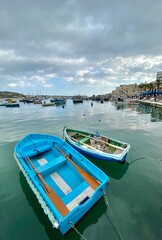 Fototapeta na wymiar Marsaxlokk fishing village Malta country island Mediterranean Sea landscape travel pictures