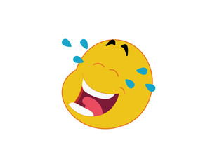 Laughing emoticon with tears of joy