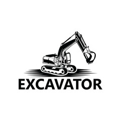 Excavator Logo Template Design Vector