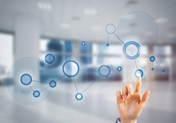 Innovative technologies for science and medicine in use by female doctor or scientist