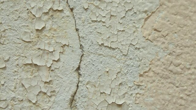 Tiny patches of cracking paint on wall