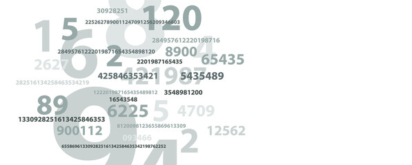 background with numbers in rhythmic dimensions.	