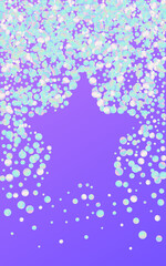 Unicorn Polka Carnival Blue Background. Rainbow 