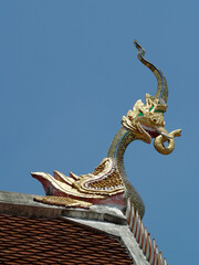 Fototapeta na wymiar a roof top decoration of thai temple
