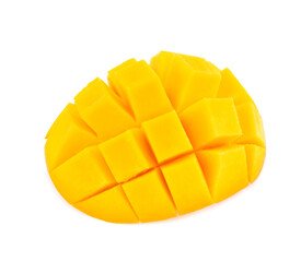 mango slice isolated on white background