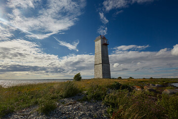 Fototapeta na wymiar beautiful Saaretuka lighthouse on Saaremaa island in Estonia