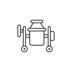 Concrete Mixer Modern Simple Outline Vector Icon