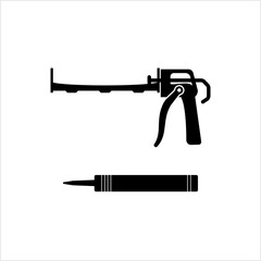 Caulking Gun Icon, Glue Gun Icon