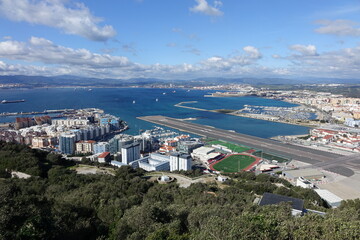 ROCK OF GIBRALTAR AIRPORT VIEW.