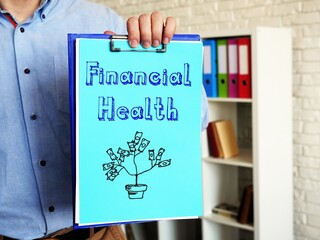 Financial Health sign on the sheet.