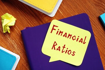 Financial concept meaning Financial Ratios with phrase on the page.
