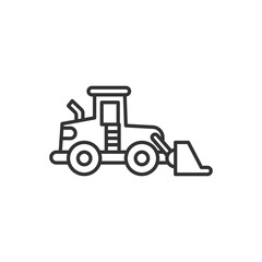Front Loader Modern Simple Outline Vector Icon