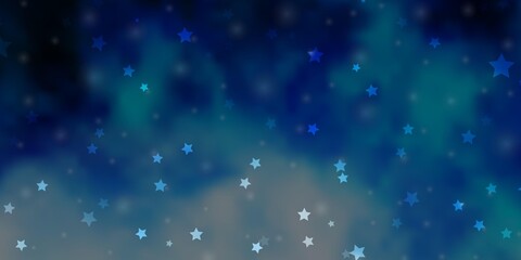 Light BLUE vector layout with bright stars. Blur decorative design in simple style with stars. Pattern for wrapping gifts.