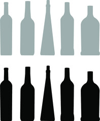 wine bottles vector illustration