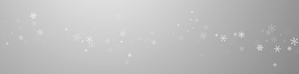 Sparse snowfall Christmas background. Subtle flyin