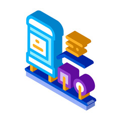 radio resistor icon vector. isometric radio resistor sign. color isolated symbol illustration