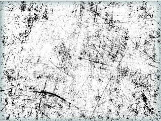 Grunge Black and White Distress Texture .Wall Background .Vector Illustration