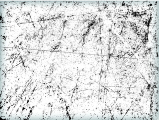Grunge Black and White Distress Texture .Wall Background .Vector Illustration