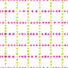 Seamless cell pattern with dotted lines. Mesh abstract vector illustration