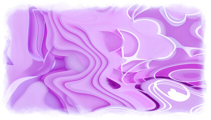 Abstract Curves waves and lines overlap pattern on Purple  Background and Creative idea monotone Concept - 3d Rendering