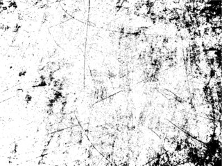 Grunge Black and White Distress Texture .Wall Background .Vector Illustration