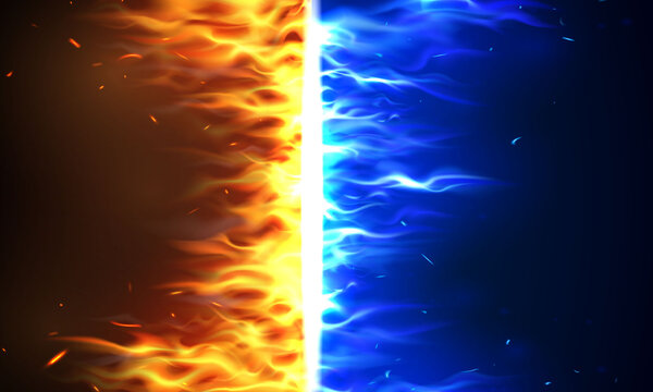 Red Blue Fire Background Stock Illustration 371345431