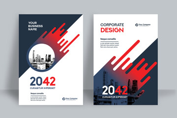 City Background Business Book Cover Design Template