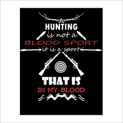 Hunting T shirt design vector