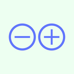 Fototapeta premium plus minus icon