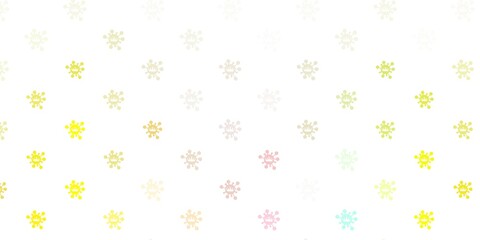 Light green, red vector template with flu signs.