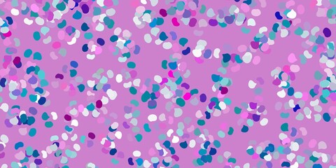 Light blue, red vector backdrop with chaotic shapes.