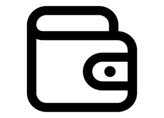 Obraz premium Wallet icon vector. Linear style sign for mobile concept and web design. Wallet symbol illustration. Pixel vector graphics - Vector.