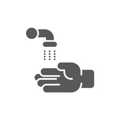 Wash hands vector icon symbol isolated on white background