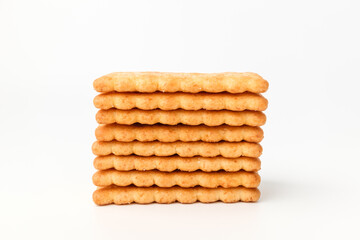 Coconut biscuit on white background