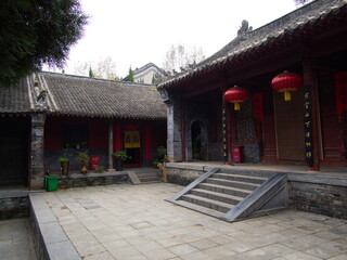 The Building in Shaolin Temple with Detail Architecture. The Shaolin Monastery is also known as the Shaolin Temple. Dengfeng City, Zhengzhou City, Henan Province, China, 18th October 2018.