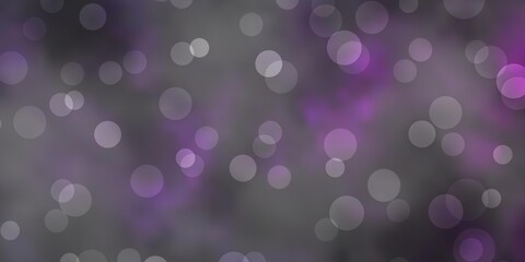 Dark Pink, Blue vector background with circles. Illustration with set of shining colorful abstract spheres. Pattern for business ads.