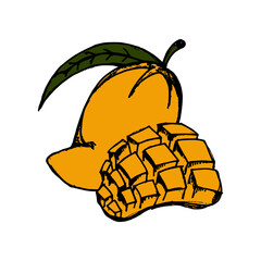 Mango Hand Drawn Icon