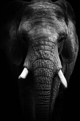 Black and white face elephant
